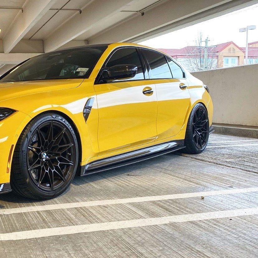 CT CARBON FULL KIT BMW M3 G80/G81 CARBON FIBRE SIDE SKIRT EXTENSIONS - CT DESIGN