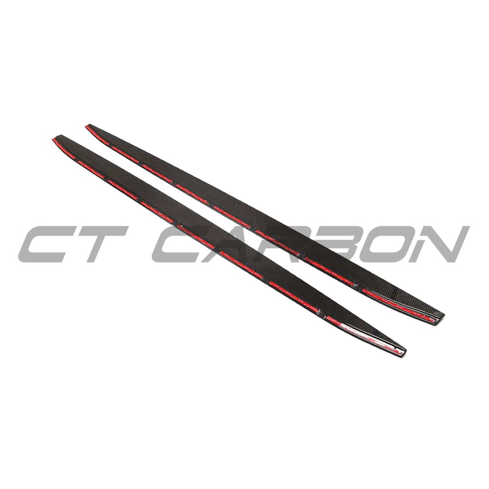 BMW M3 G80/G81 CARBON FIBRE SIDE SKIRT EXTENSIONS - V3 - CT DESIGN