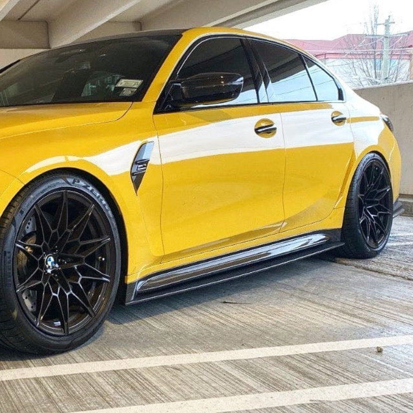 CT CARBON SIDE SKIRTS BMW M3 G80/G81 CARBON FIBRE SIDE SKIRT REPLACEMENT & EXTENSION - CT DESIGN