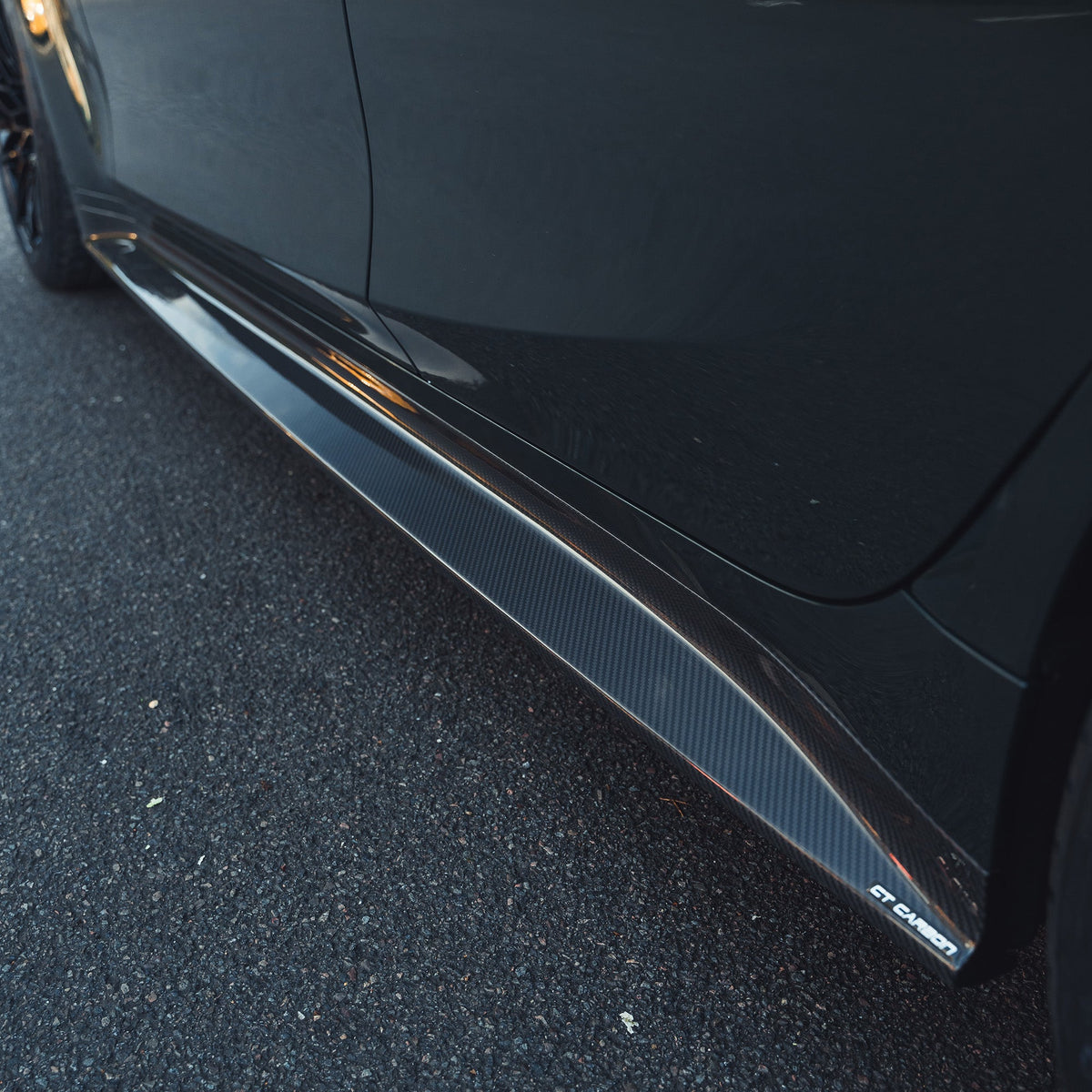 BMW M3 G80/G81 CARBON FIBRE SIDE SKIRT REPLACEMENT - V3-Side Skirts-CT CARBON-CT Carbon - High-quality carbon fiber and gloss black aerodynamic parts for premium sports and luxury vehicles.