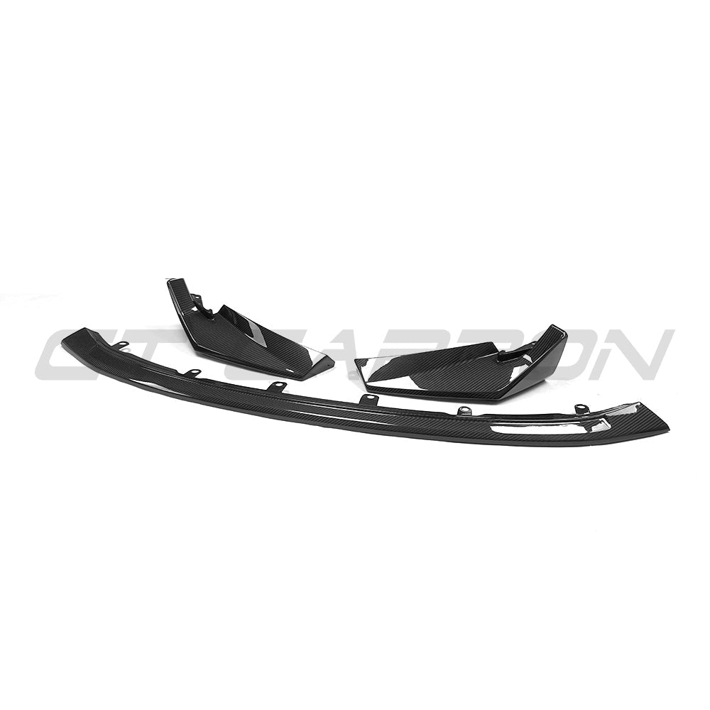 BMW M3 & M4 G80/G81/G82/G83 CARBON FIBRE SPLITTER - CSL STYLE-Splitter-CT CARBON-CT Carbon - High-quality carbon fiber and gloss black aerodynamic parts for premium sports and luxury vehicles.