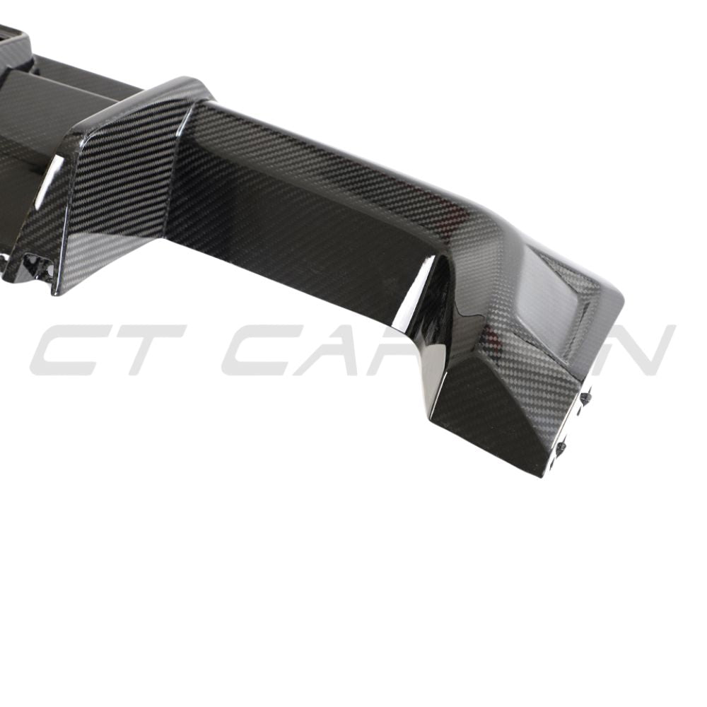 BMW M3/M4 G80/G81/G82/G83 CARBON FIBRE DIFFUSER WITH LED - CT DESIGN-Diffuser-CT CARBON-CT Carbon - High-quality carbon fiber and gloss black aerodynamic parts for premium sports and luxury vehicles.