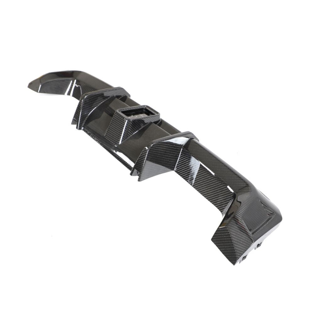 BMW M3/M4 G80/G81/G82/G83 CARBON FIBRE DIFFUSER WITH LED - CT DESIGN-Diffuser-CT CARBON-CT Carbon - High-quality carbon fiber and gloss black aerodynamic parts for premium sports and luxury vehicles.