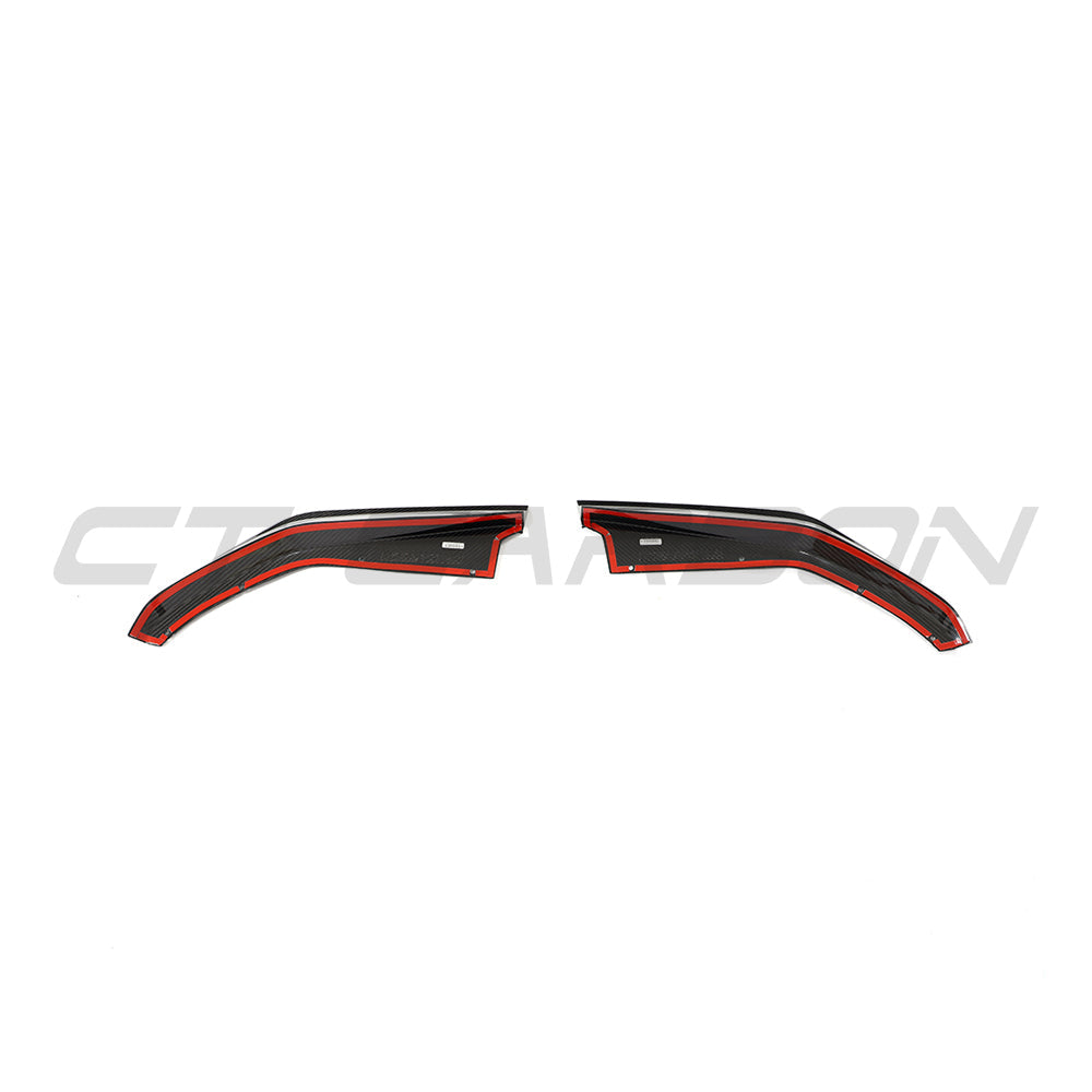 BMW M4 G82/G83 CARBON FIBRE REAR CORNER EXTENSIONS - CT DESIGN-Accessories-CT CARBON-CT Carbon - High-quality carbon fiber and gloss black aerodynamic parts for premium sports and luxury vehicles.