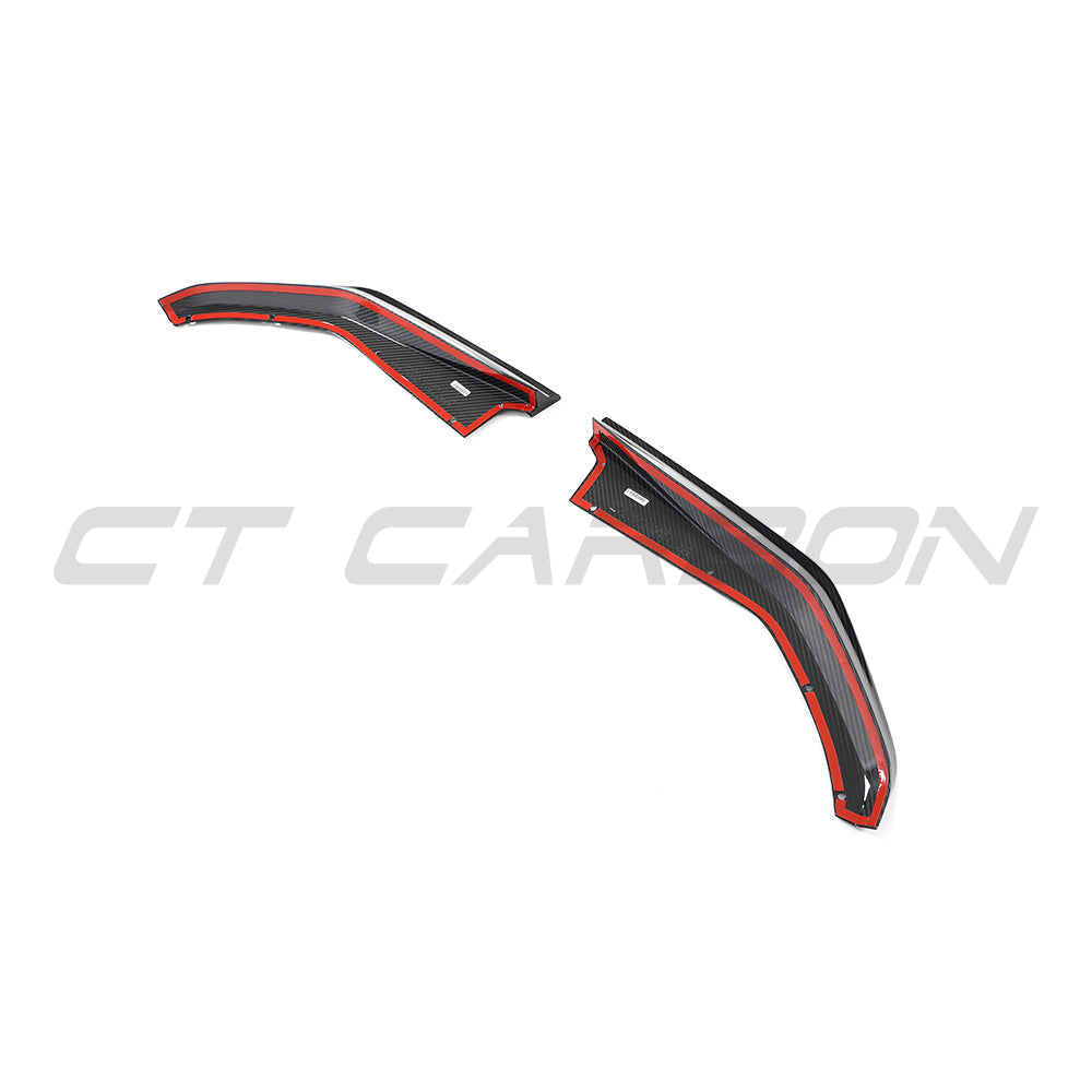 BMW M4 G82/G83 CARBON FIBRE REAR CORNER EXTENSIONS - CT DESIGN-Accessories-CT CARBON-CT Carbon - High-quality carbon fiber and gloss black aerodynamic parts for premium sports and luxury vehicles.