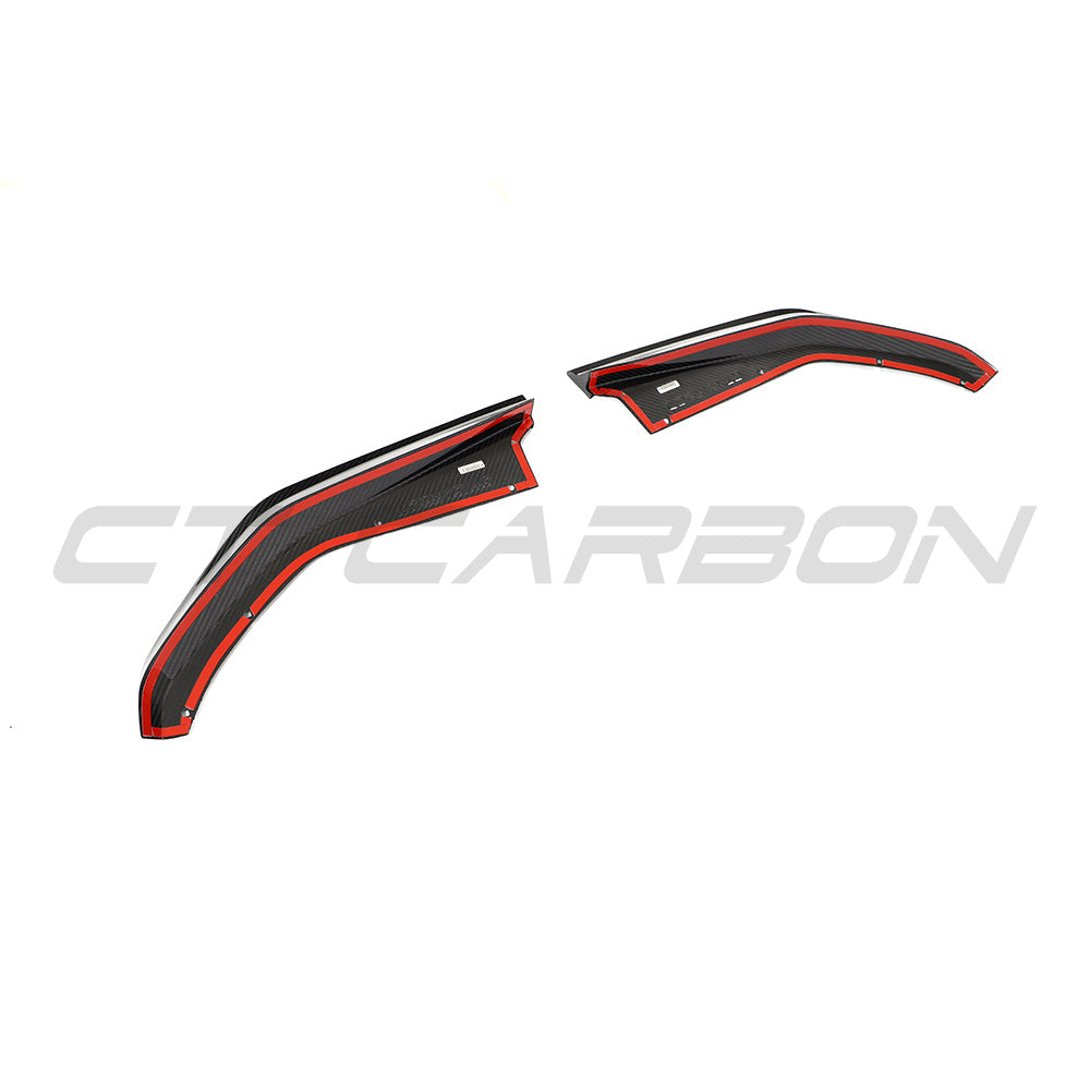 BMW M4 G82/G83 CARBON FIBRE REAR CORNER EXTENSIONS - CT DESIGN-Accessories-CT CARBON-CT Carbon - High-quality carbon fiber and gloss black aerodynamic parts for premium sports and luxury vehicles.