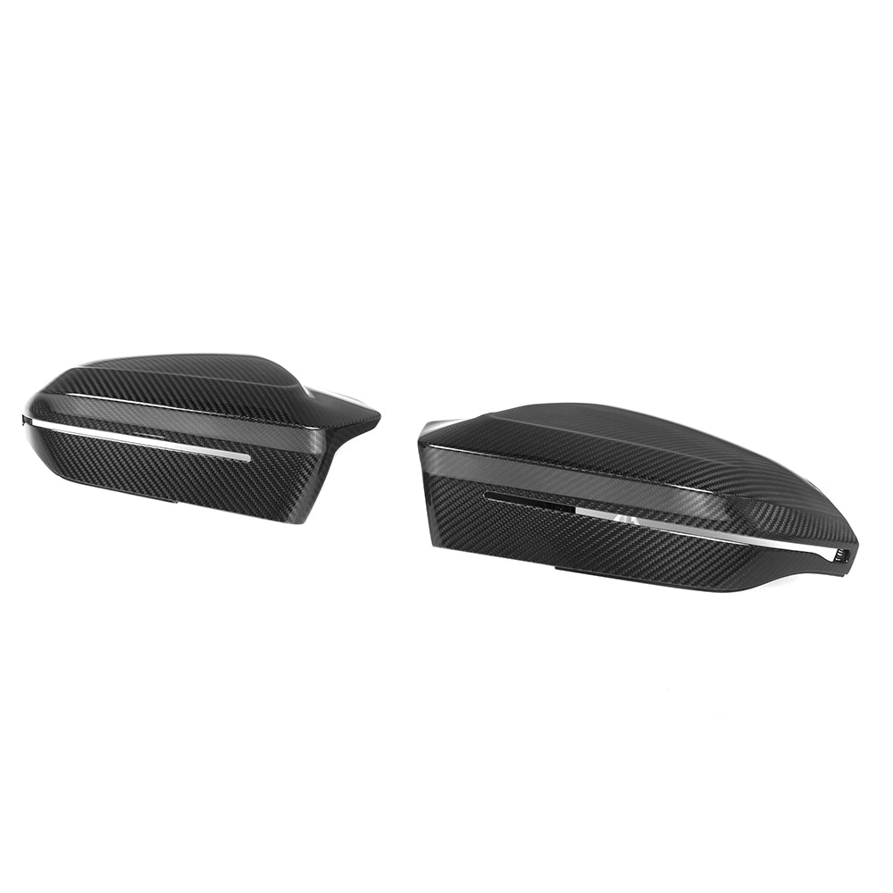 BMW M5 G90,G99 5 SERIES & i5 M60 G60 PRE-PREG CARBON FIBRE MIRRORS - LHD-Accessories-CT CARBON-CT Carbon - High-quality carbon fiber and gloss black aerodynamic parts for premium sports and luxury vehicles.