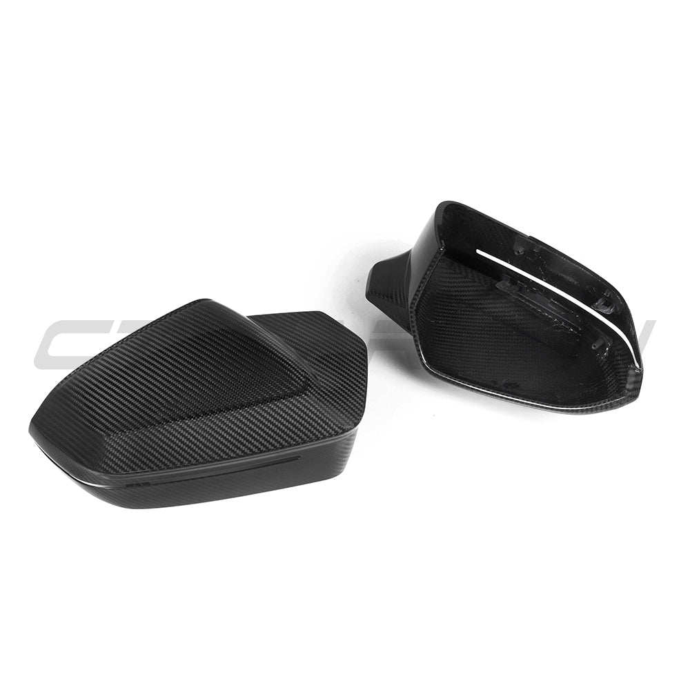 BMW M5 G90, 5 SERIES & i5 M60 G60 PRE-PREG CARBON FIBRE MIRRORS - RHD-Accessories-CT CARBON-CT Carbon - High-quality carbon fiber and gloss black aerodynamic parts for premium sports and luxury vehicles.