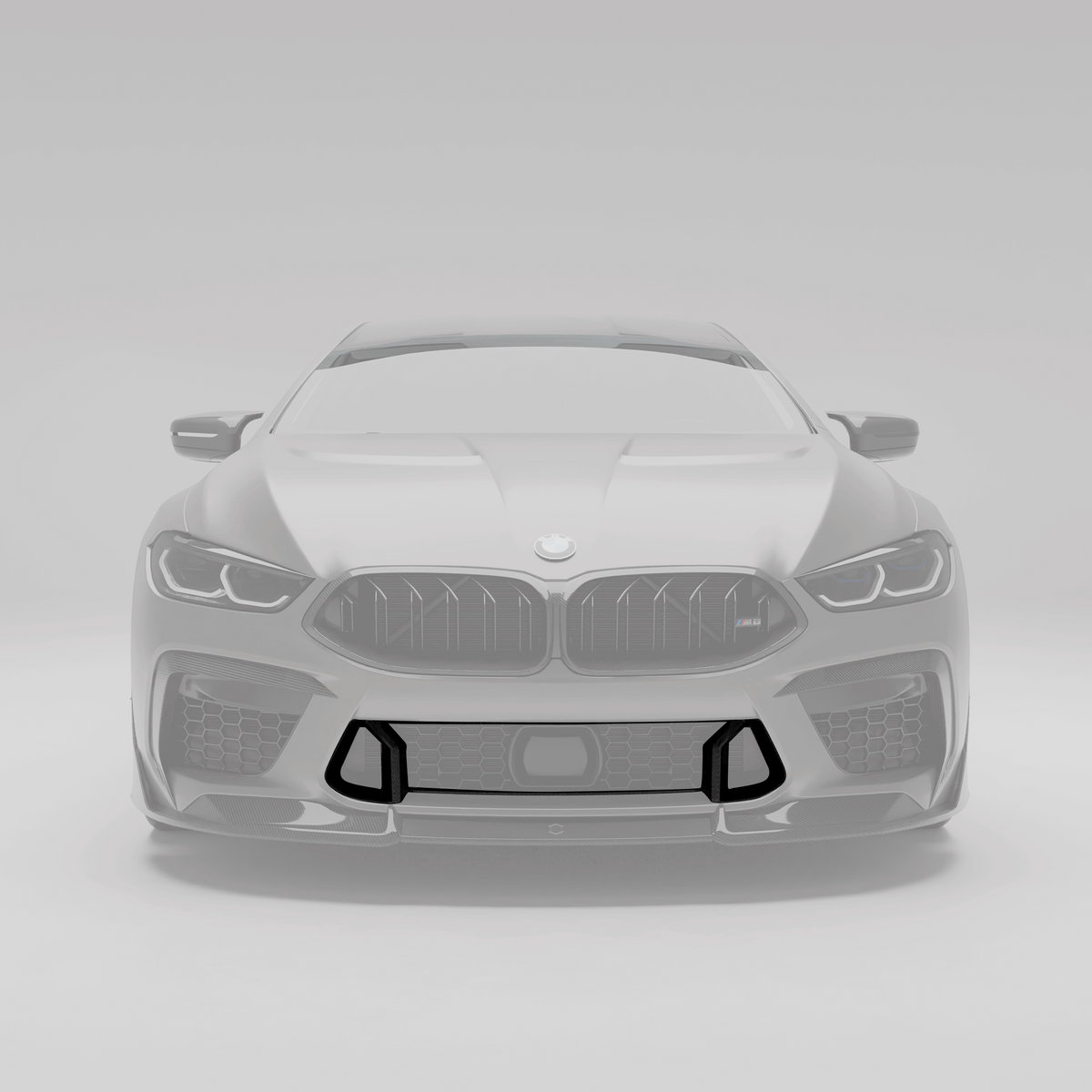 BMW F92 M8 coupe carbon fiber air intake trim full-view  with protruding sections