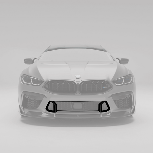 BMW F92 M8 coupe carbon fiber air intake trim full-view  with protruding sections