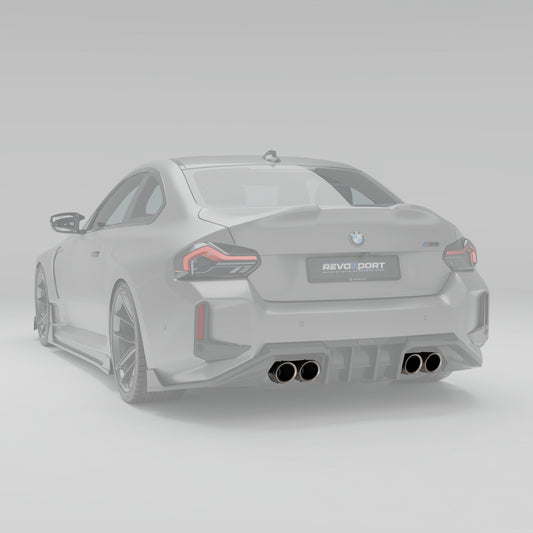 BMW M2 Rear Lip with Protruding Stainless Steel Tailpipe Tips
