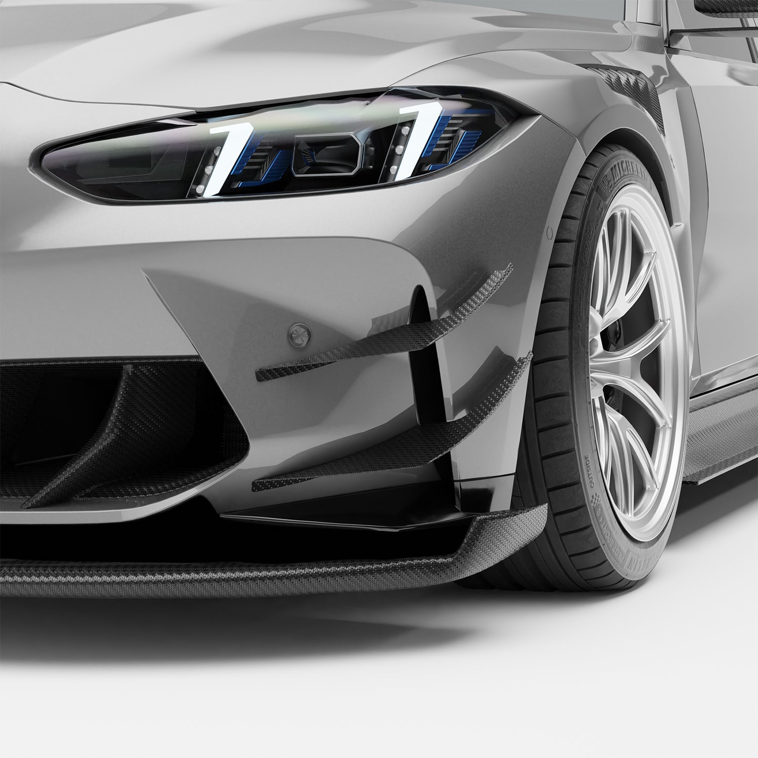 BMW M3 G80 Carbon Fiber Front Bumper Canards