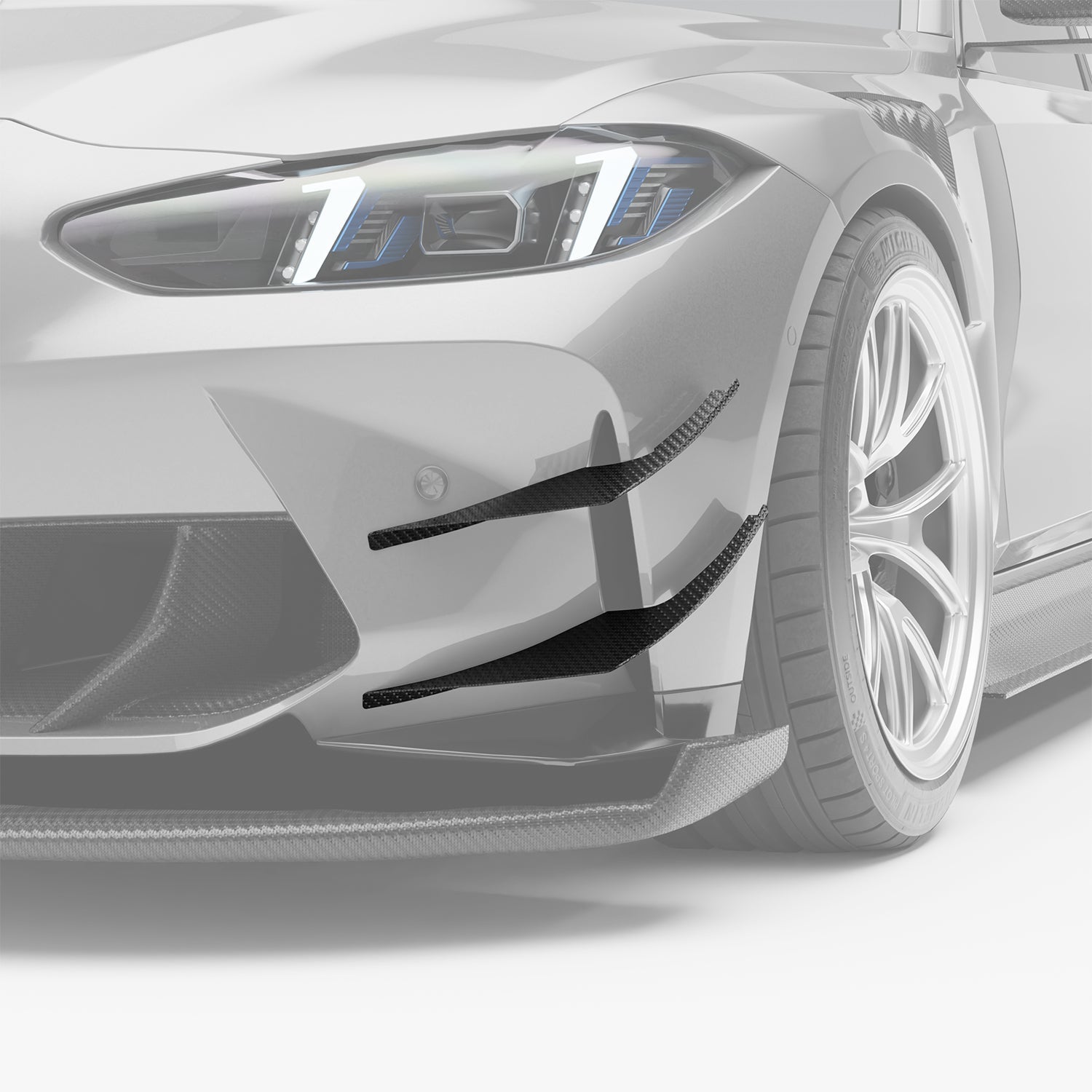 BMW M3 G80 Carbon Fiber Front Bumper Canards