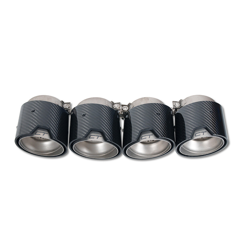 BMW M2, M3, M4 G87/G80/G81/G82/G83 CARBON EXHAUST TIPS - STAINLESS (SET OF 4)