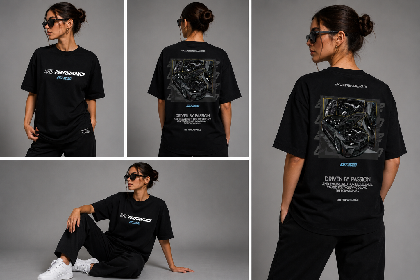 RHT Performance Tee – Premium Oversized Fit - Black G80