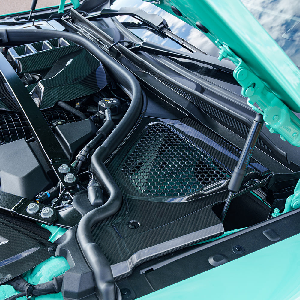 BMW M2 M3 & M4 G87/G80/G81/G82/G83 CARBON FIBRE ENGINE BAY UPPER TRIM - RHD-Accessories-CT CARBON-CT Carbon - High-quality carbon fiber and gloss black aerodynamic parts for premium sports and luxury vehicles.