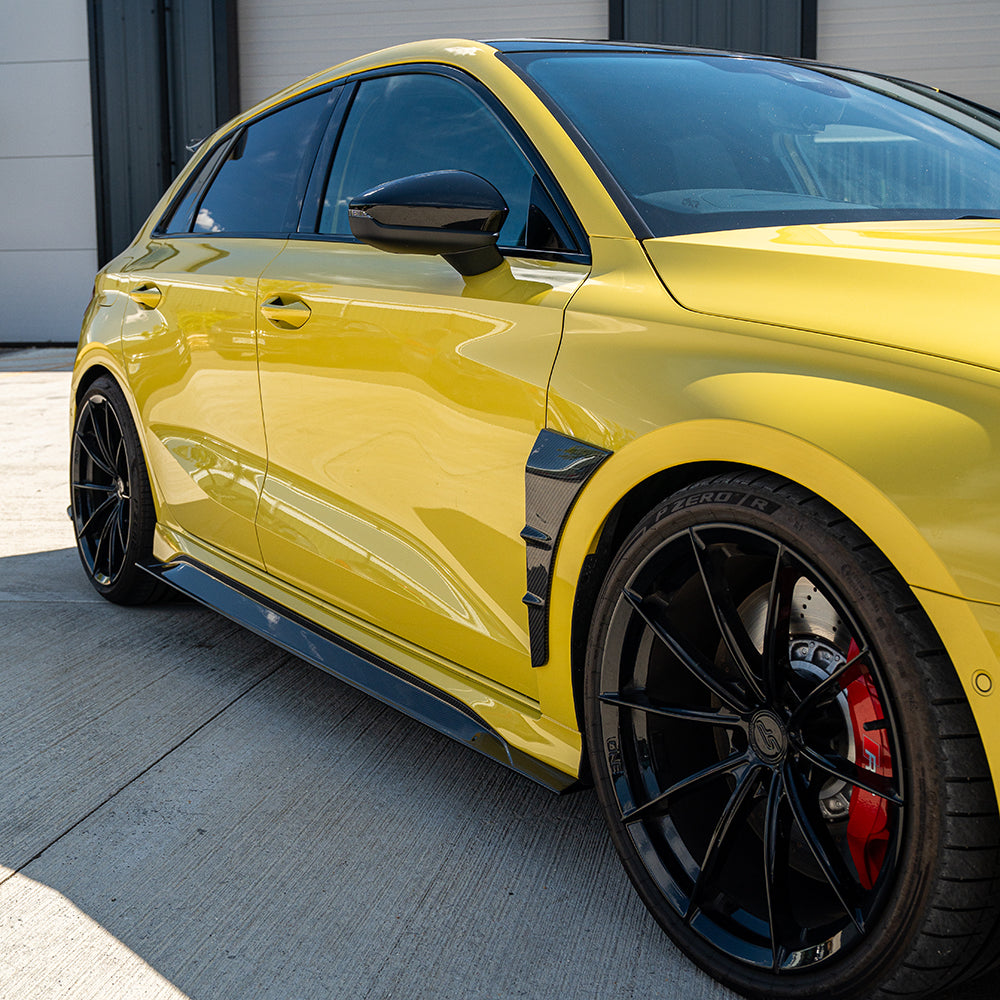 AUDI RS3 8Y 2025+ FACELIFT SPORTBACK FULL CARBON FIBRE KIT - CT DESIGN V2-Kit-CT CARBON-CT Carbon - High-quality carbon fiber and gloss black aerodynamic parts for premium sports and luxury vehicles.