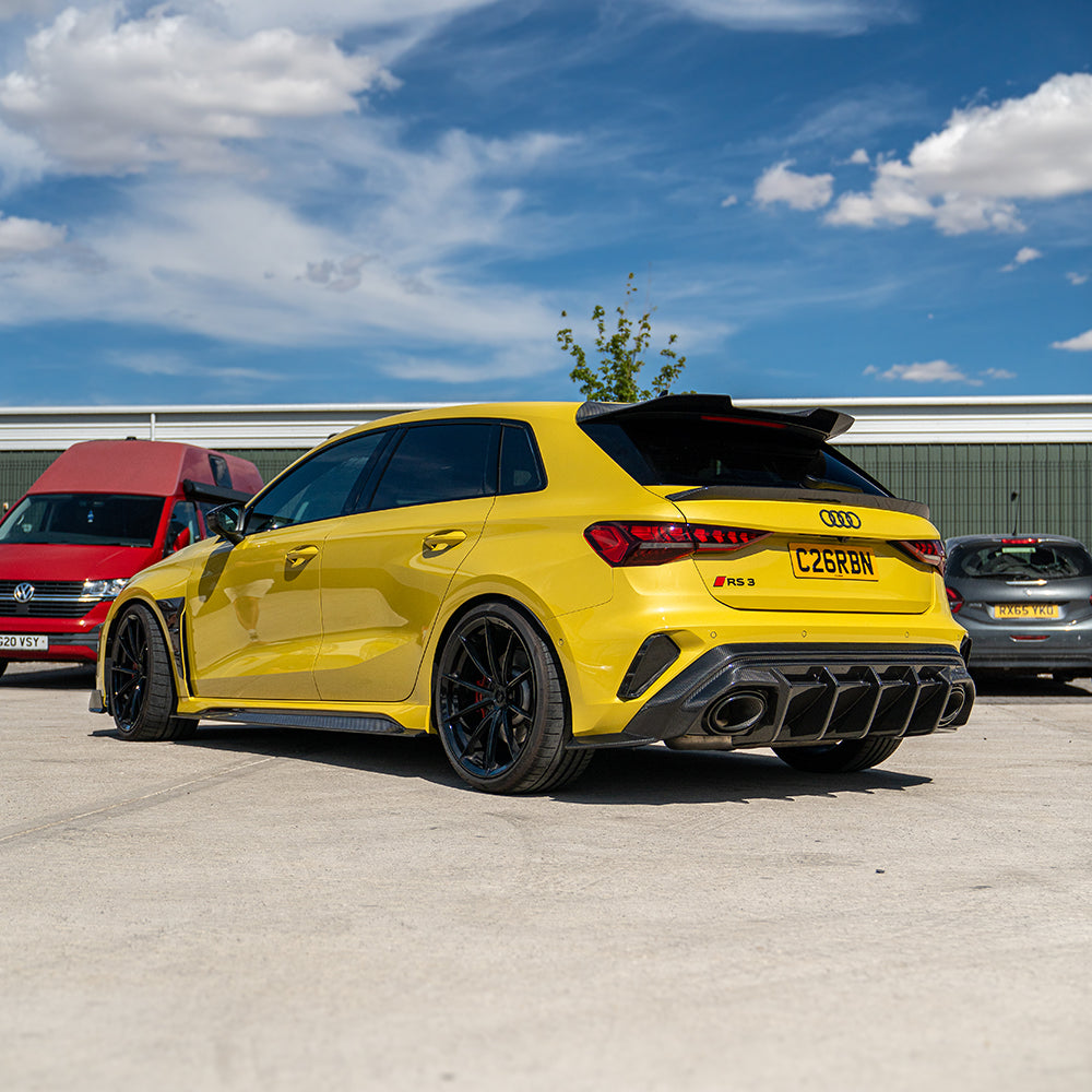 AUDI RS3 8Y 2025+ FACELIFT SPORTBACK FULL CARBON FIBRE KIT - CT DESIGN V2-Kit-CT CARBON-CT Carbon - High-quality carbon fiber and gloss black aerodynamic parts for premium sports and luxury vehicles.