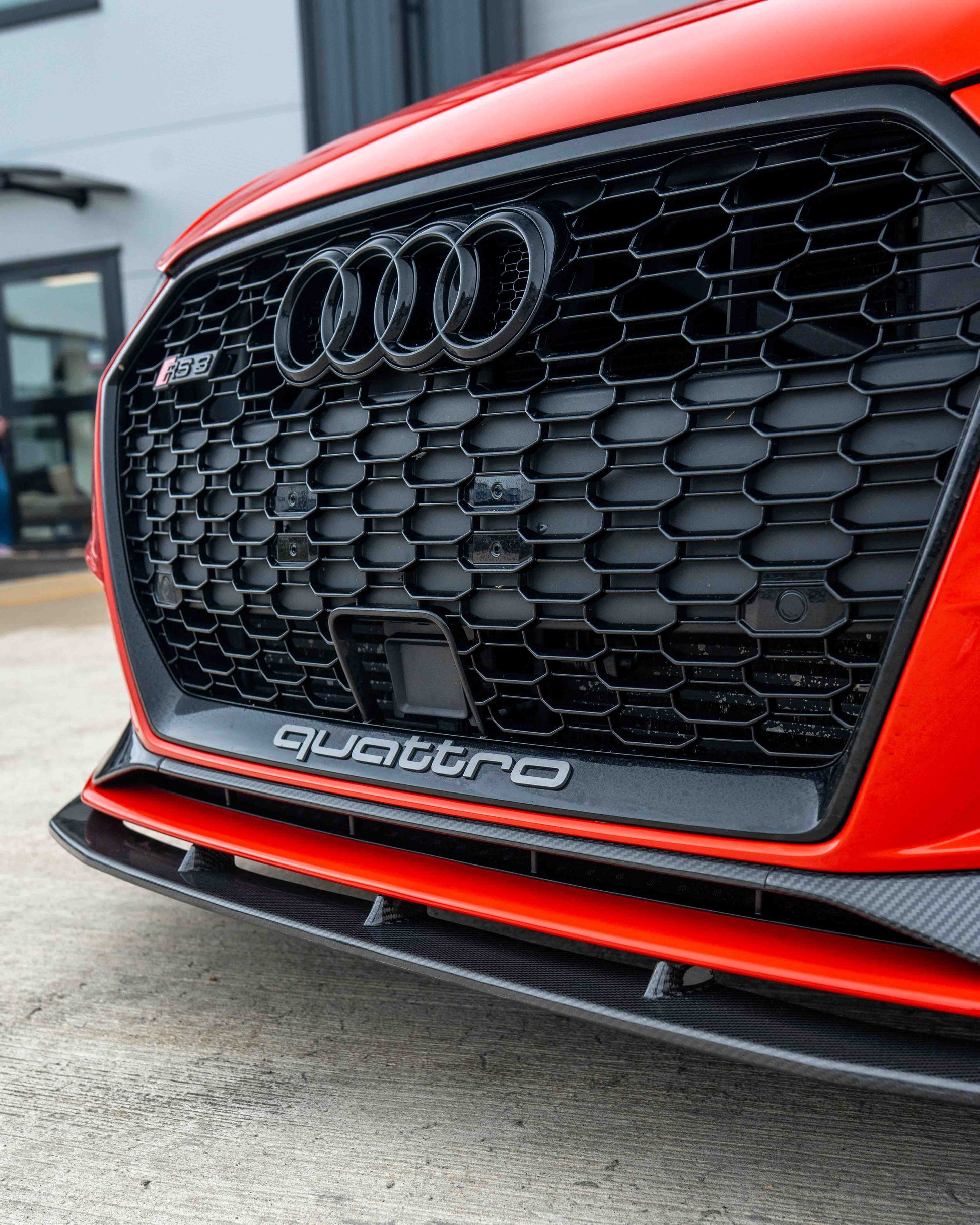 AUDI RS3 8V FACELIFT CARBON FIBRE BUMPER TRIM-Accessories-CT CARBON-CT Carbon - High-quality carbon fiber and gloss black aerodynamic parts for premium sports and luxury vehicles.