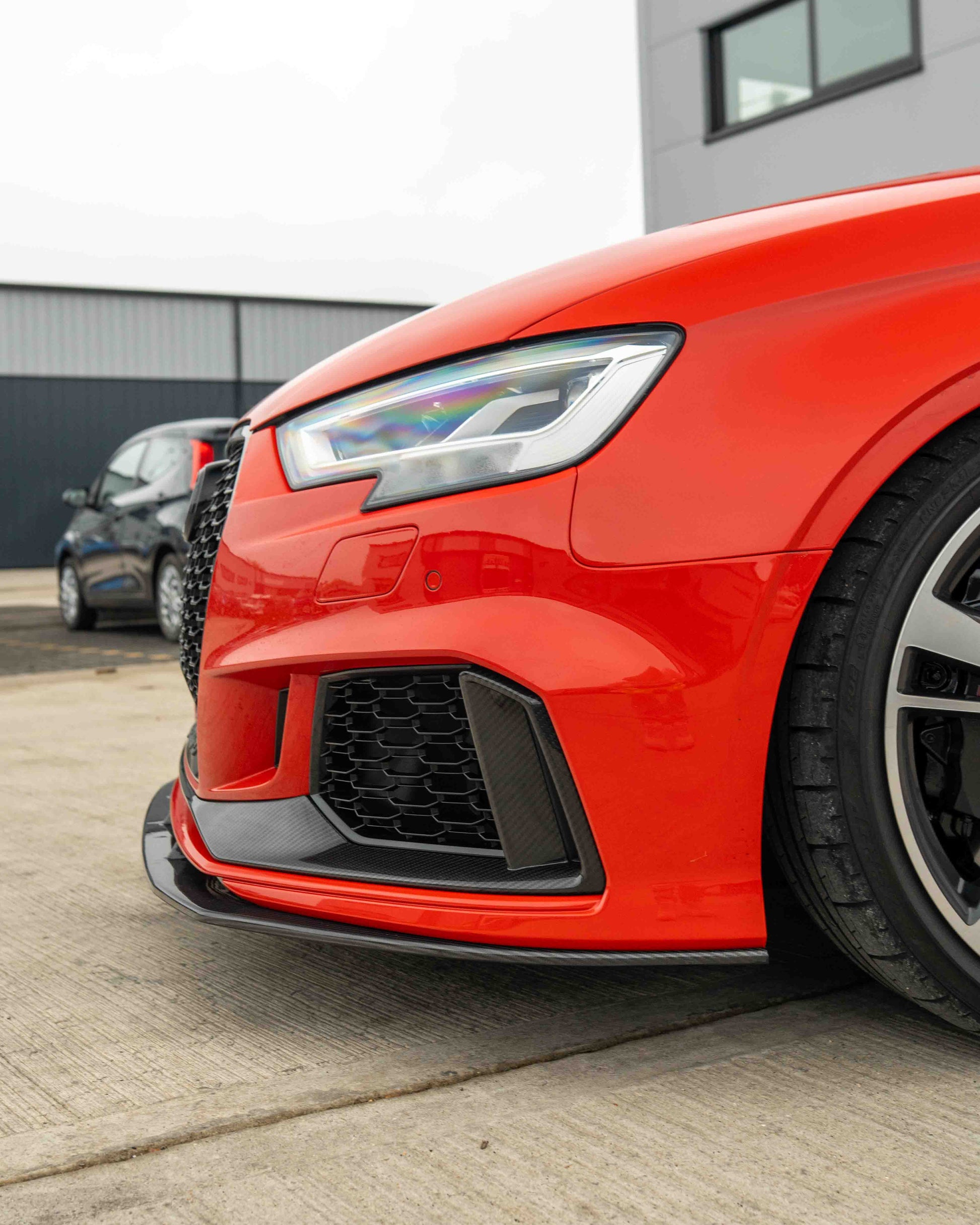 AUDI RS3 8V FACELIFT CARBON FIBRE BUMPER TRIM-Accessories-CT CARBON-CT Carbon - High-quality carbon fiber and gloss black aerodynamic parts for premium sports and luxury vehicles.