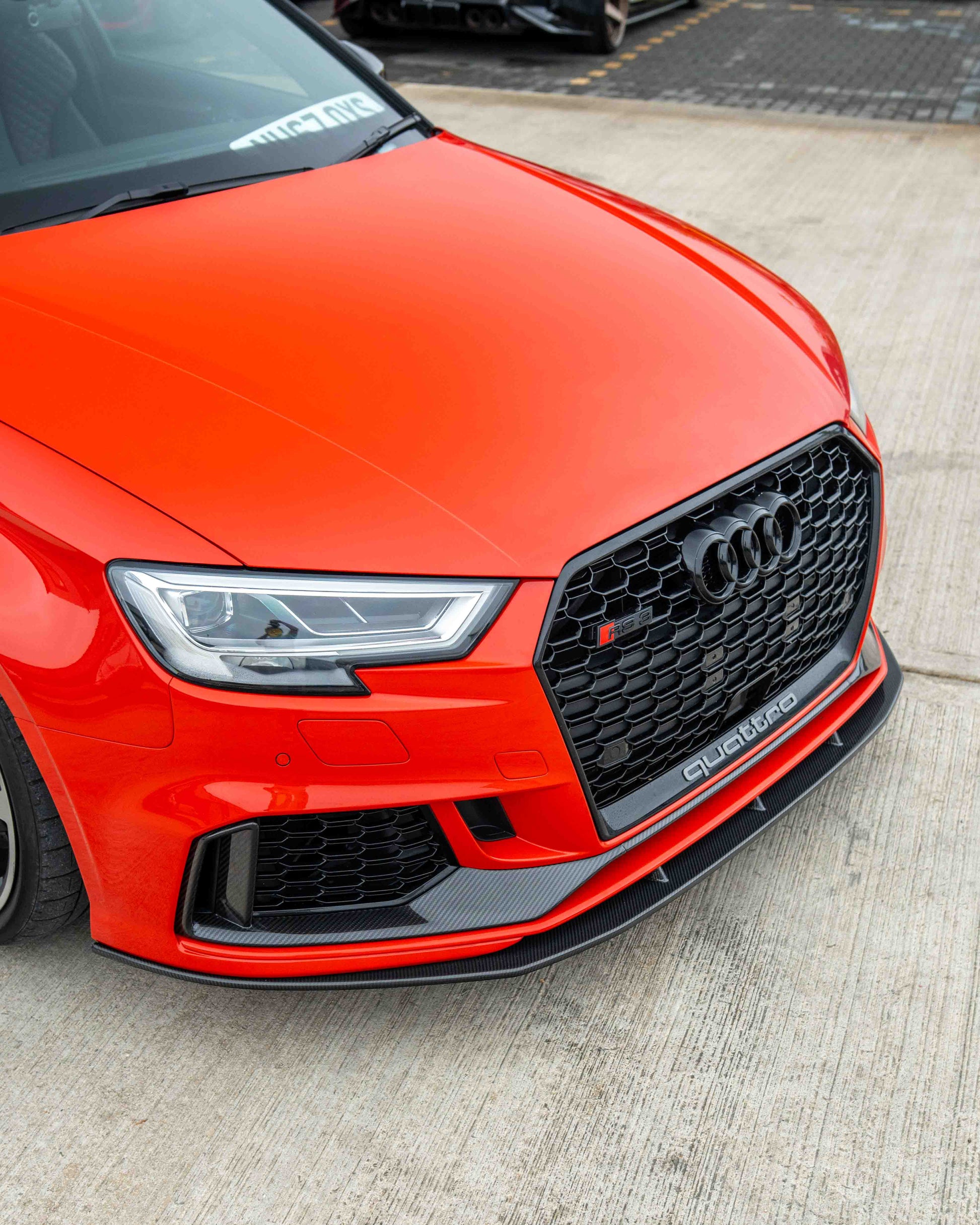 AUDI RS3 8V FACELIFT CARBON FIBRE BUMPER TRIM-Accessories-CT CARBON-CT Carbon - High-quality carbon fiber and gloss black aerodynamic parts for premium sports and luxury vehicles.