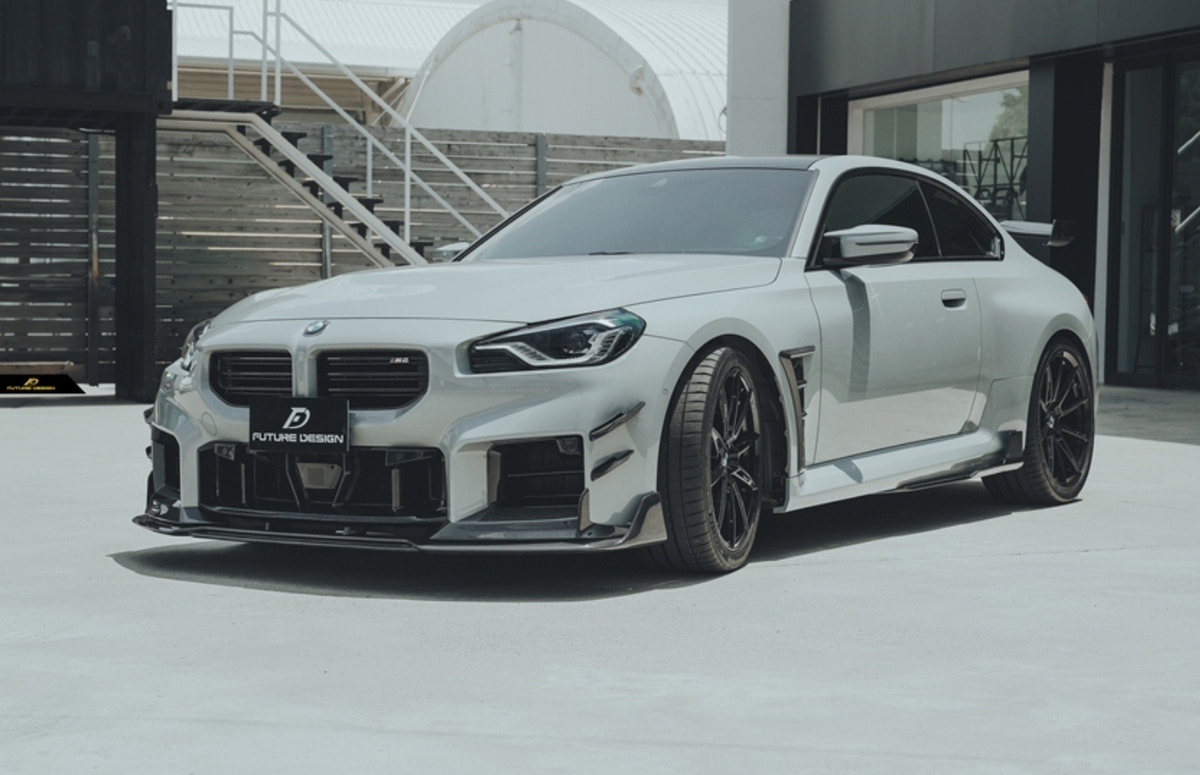 BMW M2 / M2C G87 2023-ON with Aftermarket Parts - MTC V2 TrackPack Series Front Lip Carbon Fiber / FRP