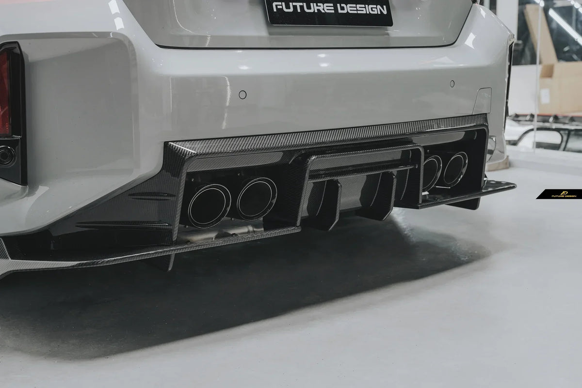BMW M2 / M2C G87 2023-ON with Aftermarket Parts - MTC V2 TrackPack Series Rear Diffuser Carbon Fiber / FRP