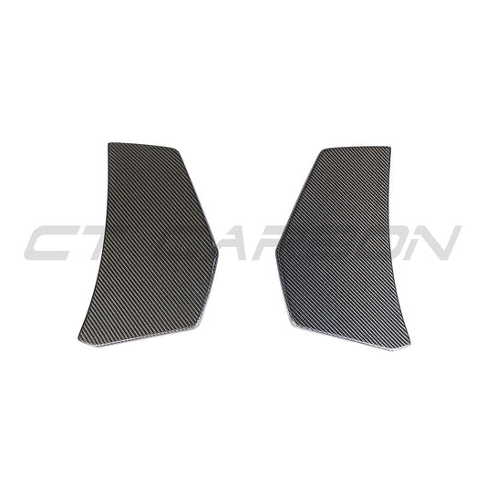 AUDI R8 V10 GEN 2 2015-2019 CARBON FIBRE REAR BUMPER CORNERS-Accessories-CT CARBON-CT Carbon - High-quality carbon fiber and gloss black aerodynamic parts for premium sports and luxury vehicles.