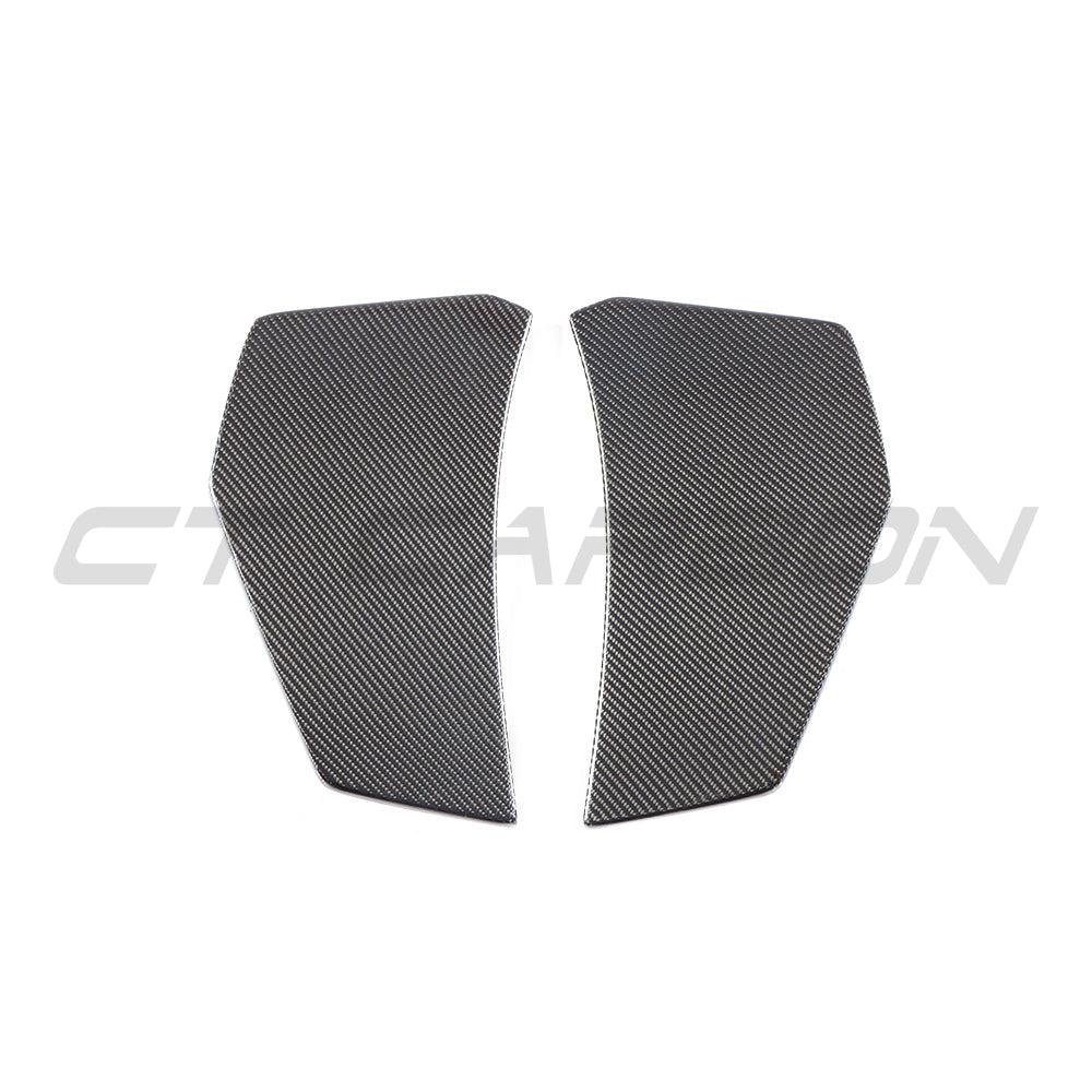AUDI R8 V10 GEN 2 2015-2019 CARBON FIBRE REAR BUMPER CORNERS-Accessories-CT CARBON-CT Carbon - High-quality carbon fiber and gloss black aerodynamic parts for premium sports and luxury vehicles.