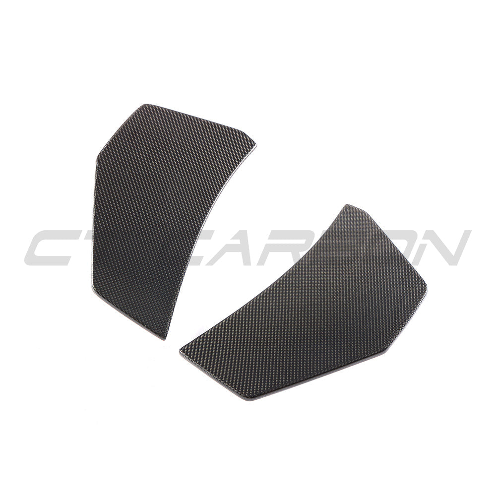 AUDI R8 V10 GEN 2 2015-2019 CARBON FIBRE REAR BUMPER CORNERS-Accessories-CT CARBON-CT Carbon - High-quality carbon fiber and gloss black aerodynamic parts for premium sports and luxury vehicles.