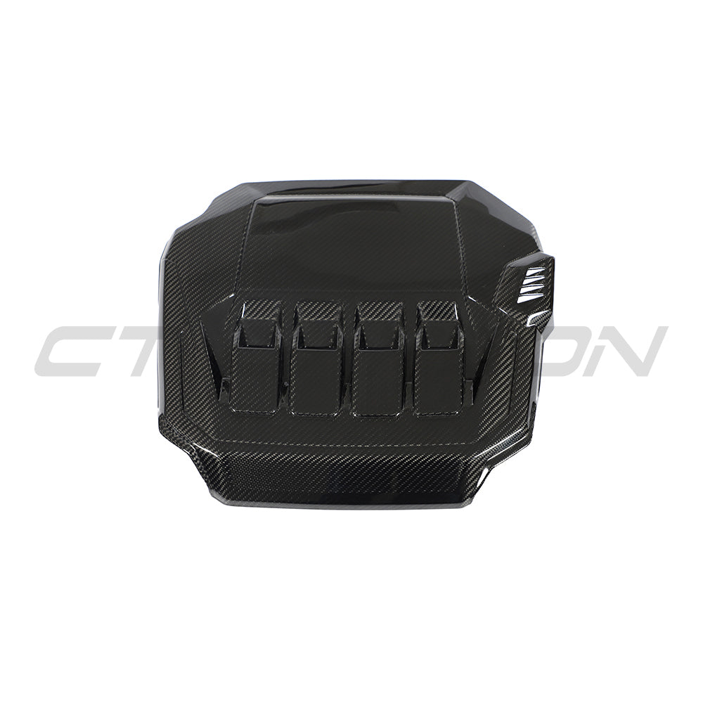 VW GOLF MK8 2020+ GTI CARBON FIBRE ENGINE COVER-Accessories-CT CARBON-CT Carbon - High-quality carbon fiber and gloss black aerodynamic parts for premium sports and luxury vehicles.