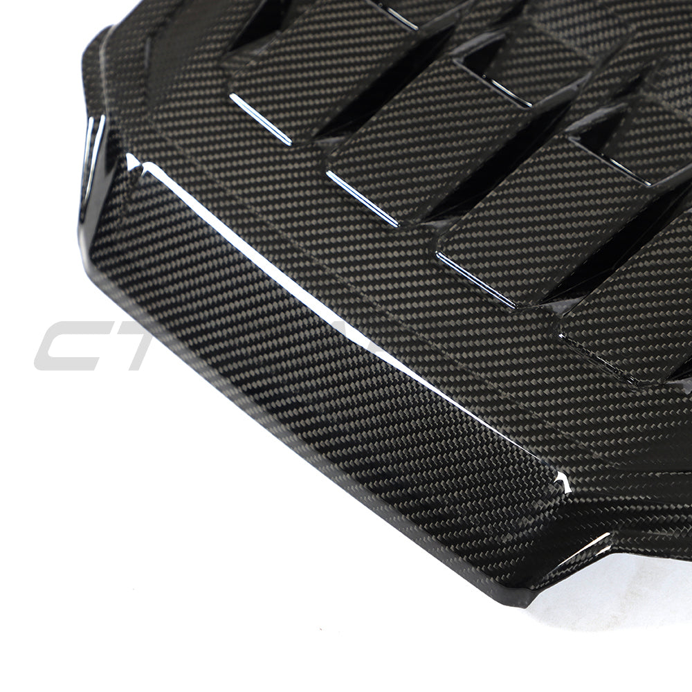 VW GOLF MK8 2020+ GTI CARBON FIBRE ENGINE COVER-Accessories-CT CARBON-CT Carbon - High-quality carbon fiber and gloss black aerodynamic parts for premium sports and luxury vehicles.