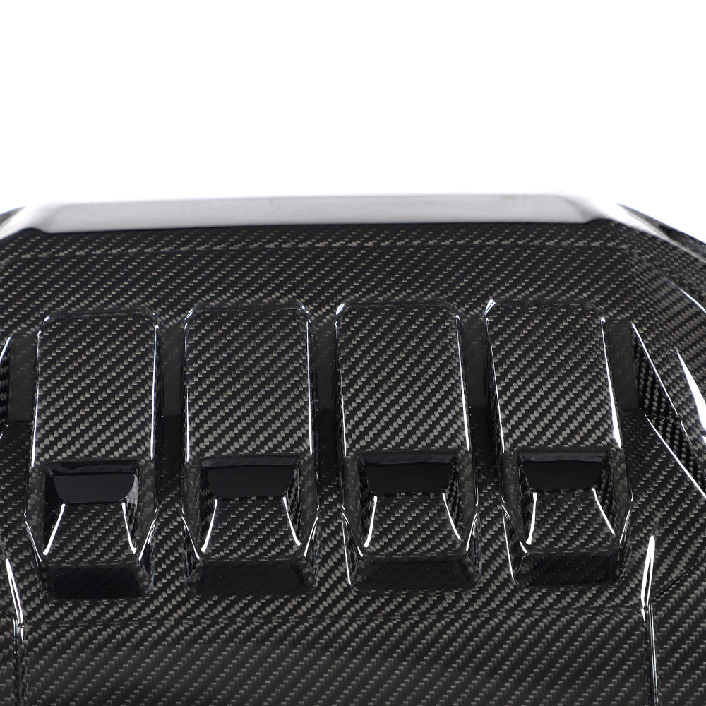 VW GOLF MK8 2020+ GTI CARBON FIBRE ENGINE COVER-Accessories-CT CARBON-CT Carbon - High-quality carbon fiber and gloss black aerodynamic parts for premium sports and luxury vehicles.