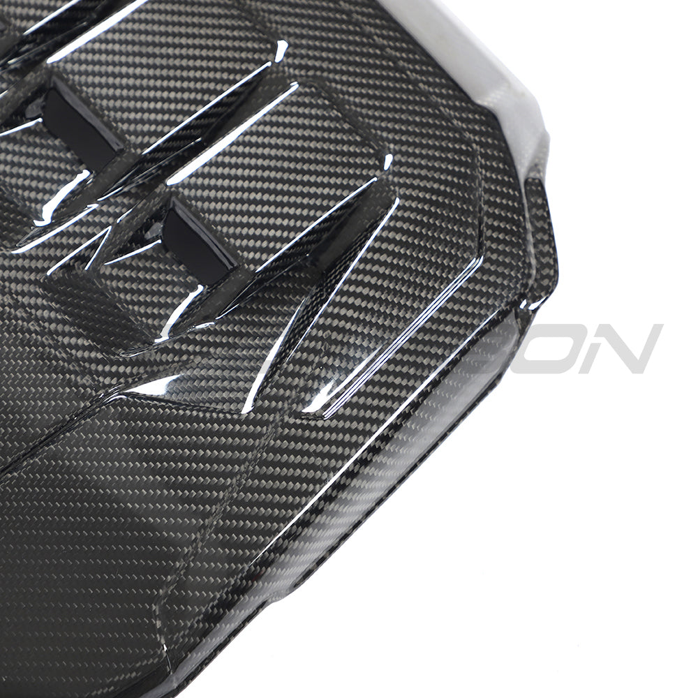 VW GOLF MK8 2020+ GTI CARBON FIBRE ENGINE COVER-Accessories-CT CARBON-CT Carbon - High-quality carbon fiber and gloss black aerodynamic parts for premium sports and luxury vehicles.