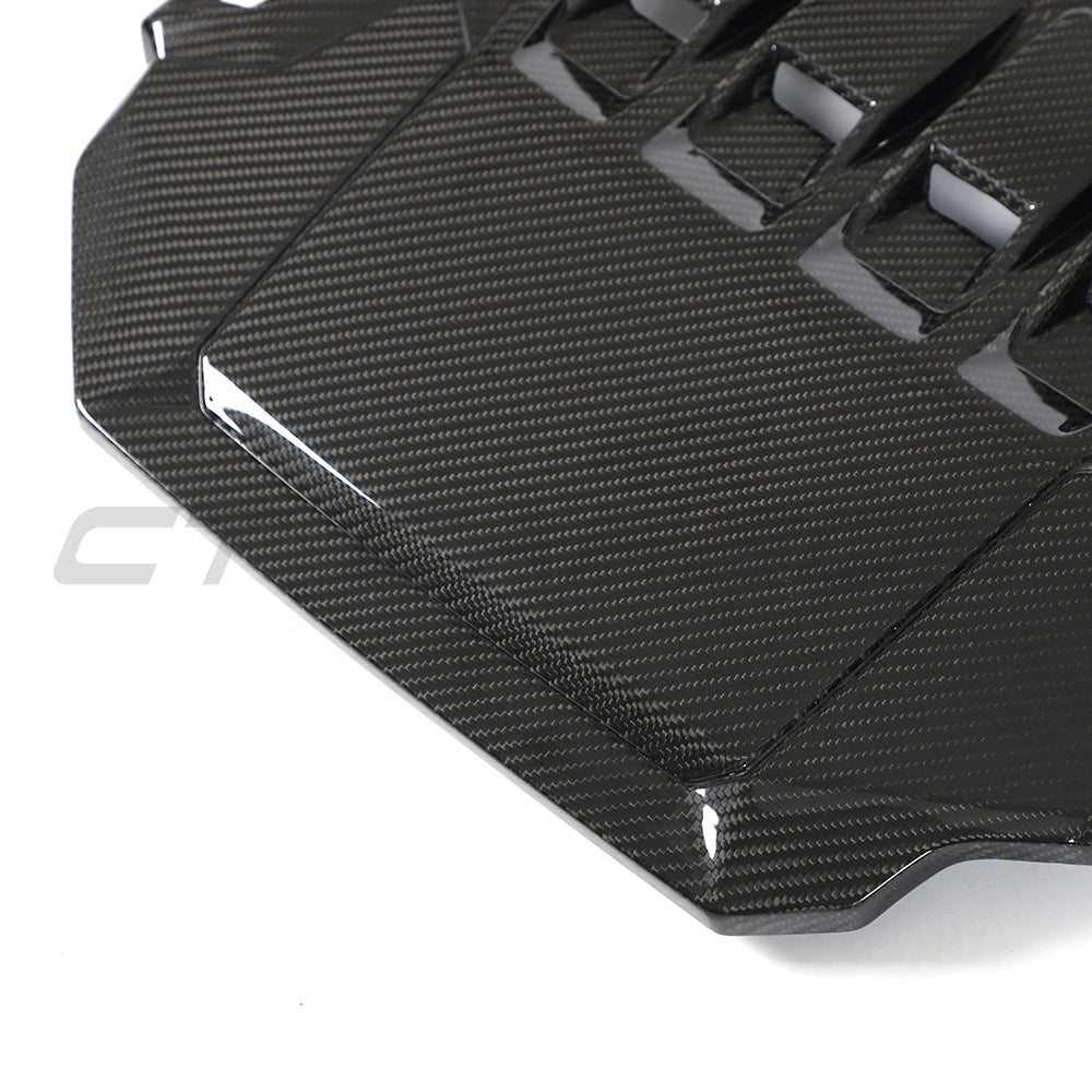 VW GOLF MK8 2020+ GTI CARBON FIBRE ENGINE COVER-Accessories-CT CARBON-CT Carbon - High-quality carbon fiber and gloss black aerodynamic parts for premium sports and luxury vehicles.