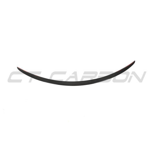 TESLA MODEL S 2013+ CARBON FIBRE SPOILER - V1-Spoiler-CT CARBON-CT Carbon - High-quality carbon fiber and gloss black aerodynamic parts for premium sports and luxury vehicles.