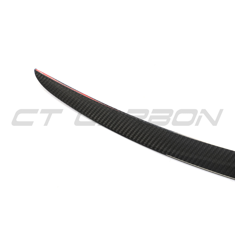 TESLA MODEL S 2013+ CARBON FIBRE SPOILER - V1-Spoiler-CT CARBON-CT Carbon - High-quality carbon fiber and gloss black aerodynamic parts for premium sports and luxury vehicles.