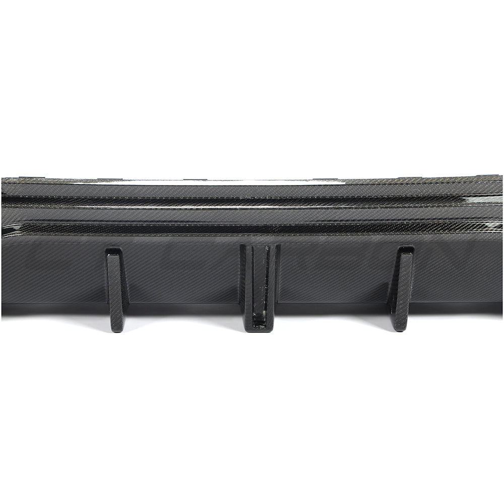 BMW 4 SERIES 2020+ G22/G23 QUAD TIP CARBON FIBRE DIFFUSER-Diffuser-CT CARBON-CT Carbon - High-quality carbon fiber and gloss black aerodynamic parts for premium sports and luxury vehicles.