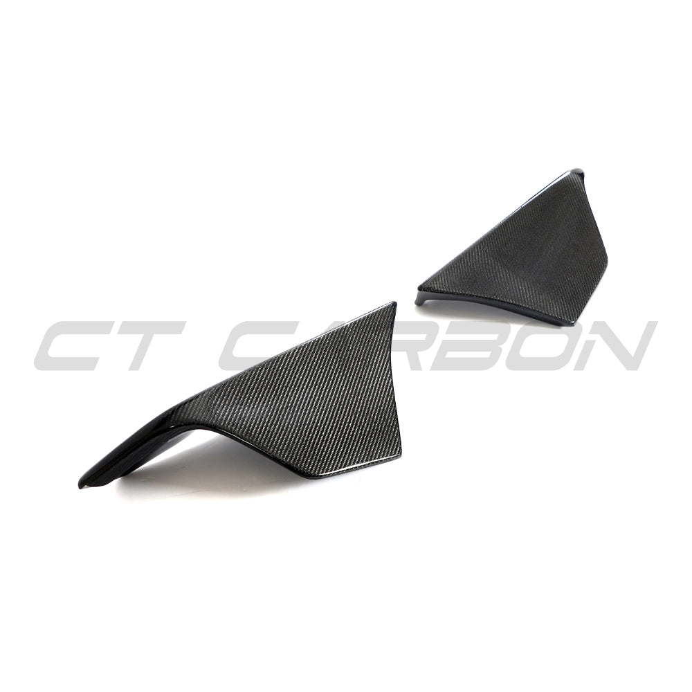 TOYOTA SUPRA 2019+ A90 CARBON FIBRE FRONT BUMPER CORNERS-Accessories-CT CARBON-CT Carbon - High-quality carbon fiber and gloss black aerodynamic parts for premium sports and luxury vehicles.