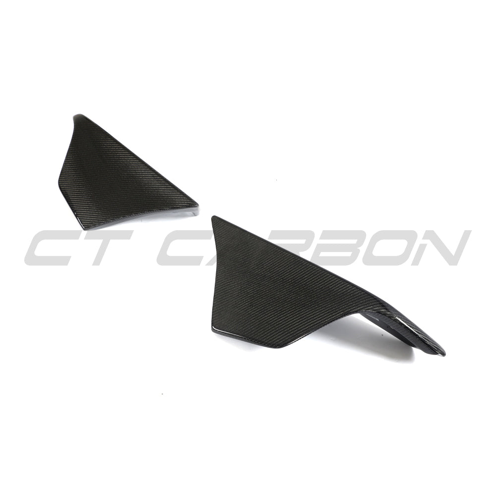 TOYOTA SUPRA 2019+ A90 CARBON FIBRE FRONT BUMPER CORNERS-Accessories-CT CARBON-CT Carbon - High-quality carbon fiber and gloss black aerodynamic parts for premium sports and luxury vehicles.