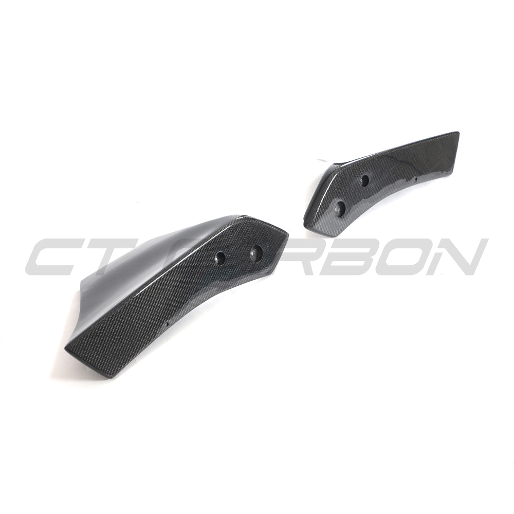 TOYOTA SUPRA 2019+ A90 CARBON FIBRE FRONT BUMPER CORNERS-Accessories-CT CARBON-CT Carbon - High-quality carbon fiber and gloss black aerodynamic parts for premium sports and luxury vehicles.