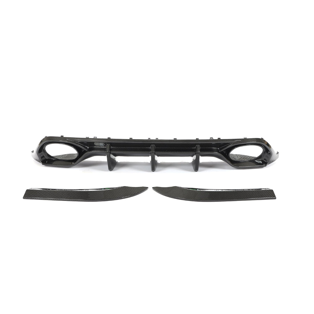 AUDI RS3 8Y 2022-2024 SALOON CARBON FIBRE DIFFUSER - CT DESIGN-Diffuser-CT CARBON-CT Carbon - High-quality carbon fiber and gloss black aerodynamic parts for premium sports and luxury vehicles.