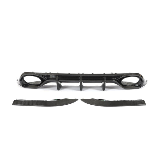 AUDI RS3 8Y 2022-2024 SALOON CARBON FIBRE DIFFUSER - CT DESIGN-Diffuser-CT CARBON-CT Carbon - High-quality carbon fiber and gloss black aerodynamic parts for premium sports and luxury vehicles.