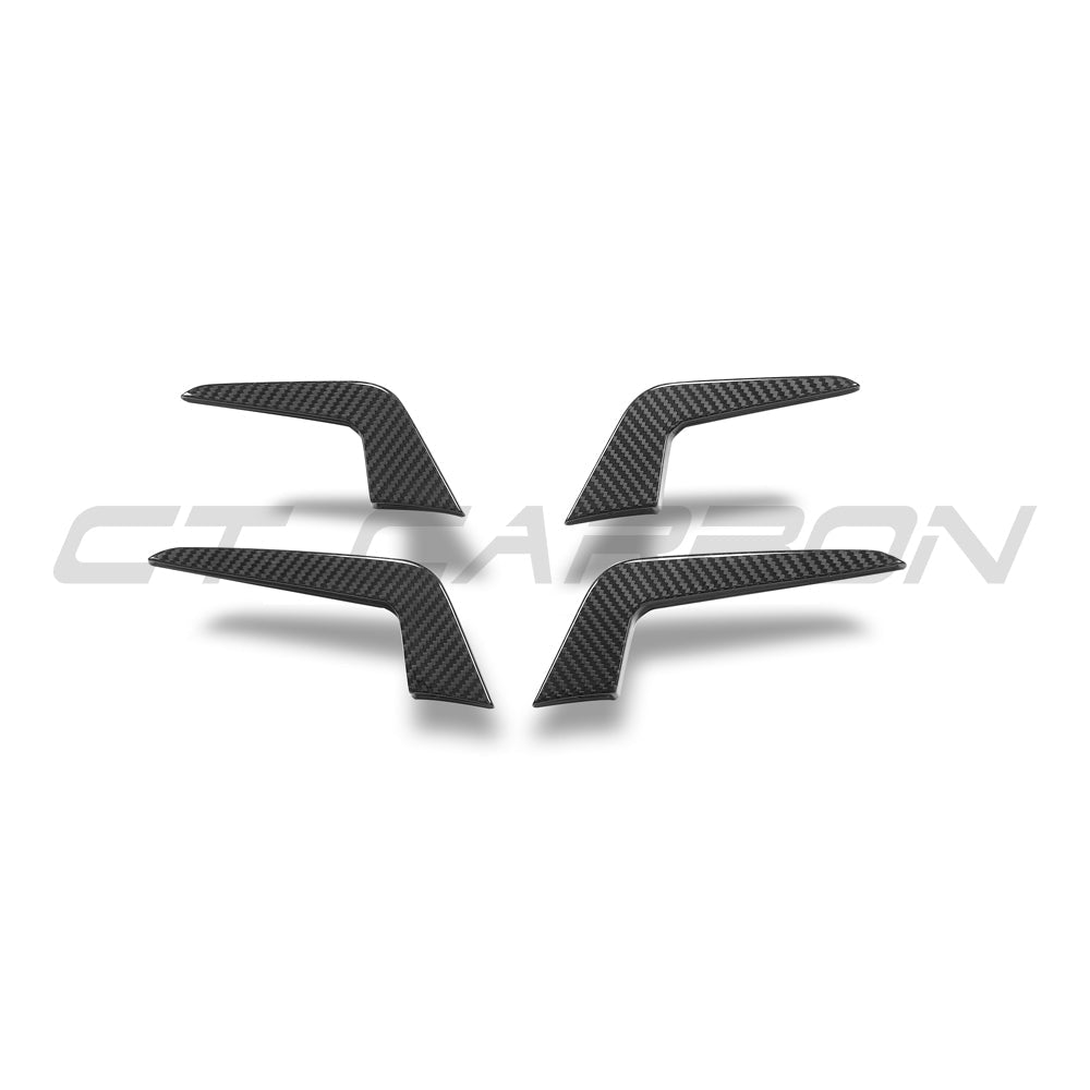 AUDI RS5 B9.5 SPORTBACK & COUPE 2020-2025 CARBON FIBRE CANARDS-Accessories-CT CARBON-CT Carbon - High-quality carbon fiber and gloss black aerodynamic parts for premium sports and luxury vehicles.