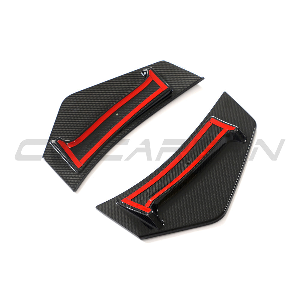 AUDI R8 V10 GEN 2.5 2020-2023 CARBON FIBRE REAR BUMPER CORNERS-Accessories-CT CARBON-CT Carbon - High-quality carbon fiber and gloss black aerodynamic parts for premium sports and luxury vehicles.