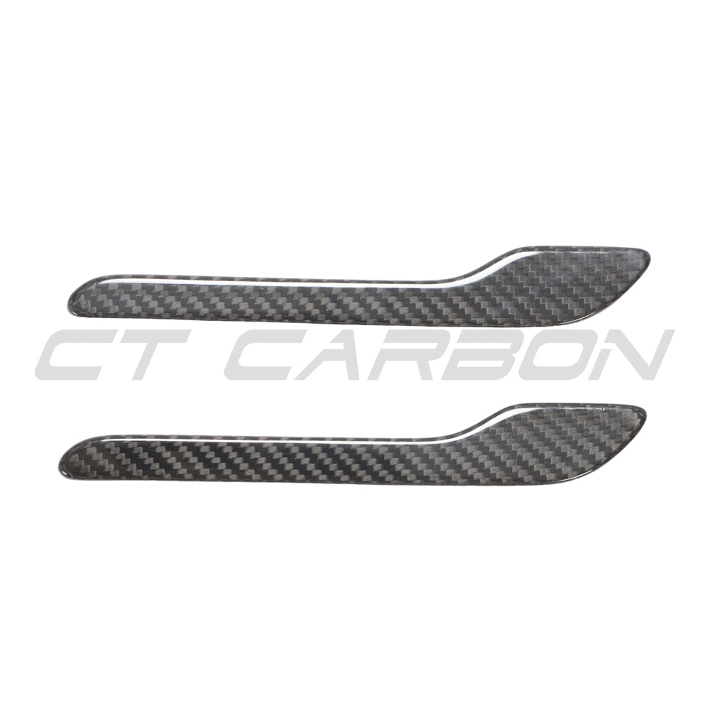 TESLA MODEL 3 & Y 2017+ CARBON FIBRE HANDLE COVERS-Accessories-CT CARBON-CT Carbon - High-quality carbon fiber and gloss black aerodynamic parts for premium sports and luxury vehicles.