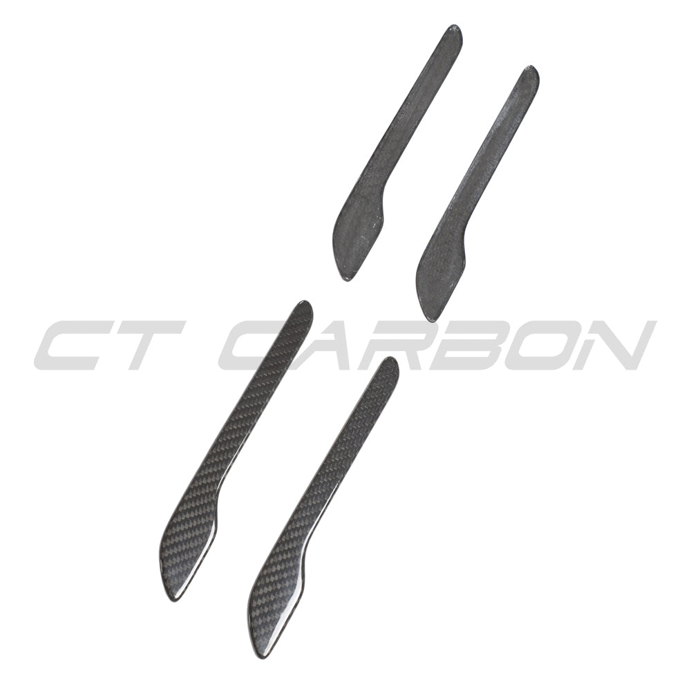TESLA MODEL 3 & Y 2017+ CARBON FIBRE HANDLE COVERS-Accessories-CT CARBON-CT Carbon - High-quality carbon fiber and gloss black aerodynamic parts for premium sports and luxury vehicles.