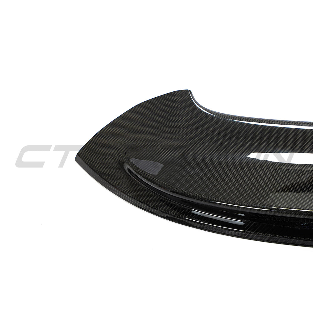 PORSCHE 992 CARRERA/GTS/TARGA 2018+ CARBON FIBRE REPLACEMENT DUCKTAIL SPOILER-Spoiler-CT CARBON-CT Carbon - High-quality carbon fiber and gloss black aerodynamic parts for premium sports and luxury vehicles.