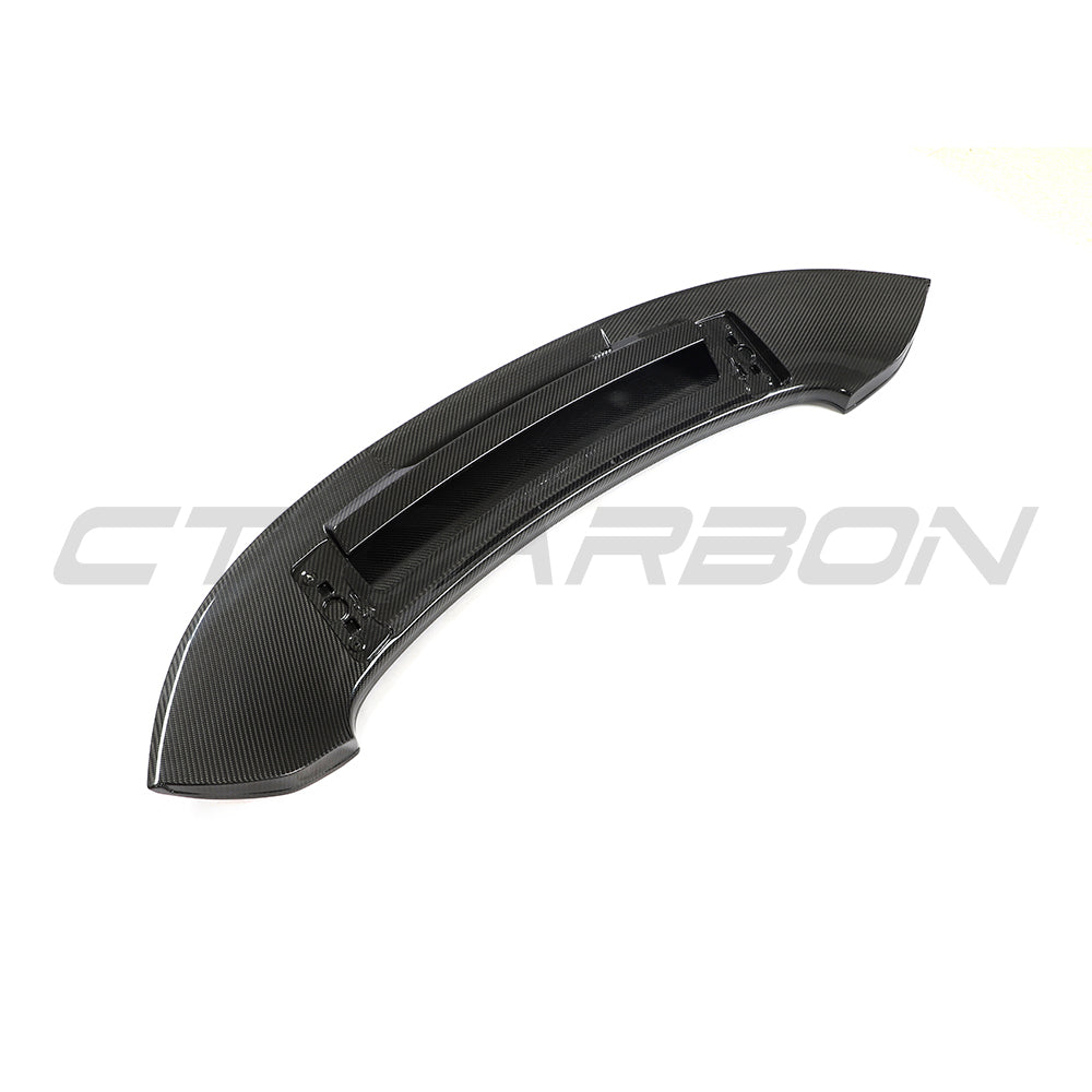 PORSCHE 992 CARRERA/GTS/TARGA 2018+ CARBON FIBRE REPLACEMENT DUCKTAIL SPOILER-Spoiler-CT CARBON-CT Carbon - High-quality carbon fiber and gloss black aerodynamic parts for premium sports and luxury vehicles.