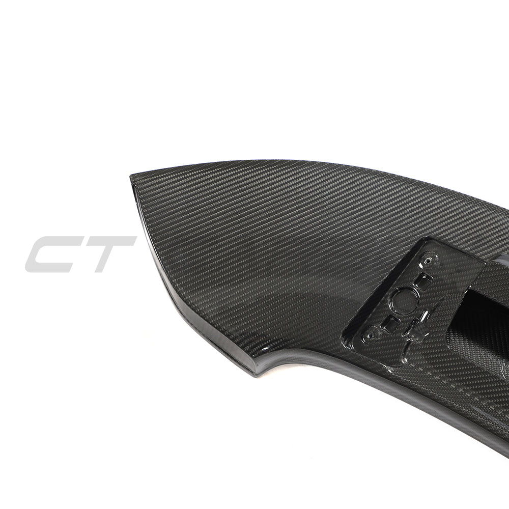 PORSCHE 992 CARRERA/GTS/TARGA 2018+ CARBON FIBRE REPLACEMENT DUCKTAIL SPOILER-Spoiler-CT CARBON-CT Carbon - High-quality carbon fiber and gloss black aerodynamic parts for premium sports and luxury vehicles.
